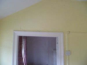 Pre Purchase Structural Survey Wicklow notes settlement around door frame