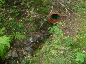 Rain waters discharging onto a neighbours property