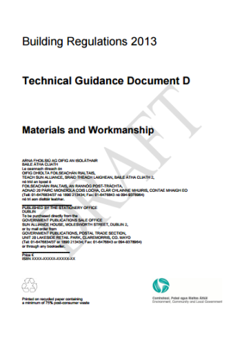 TGD Part D (Draft) Materials And Workmanship - Property Health Check