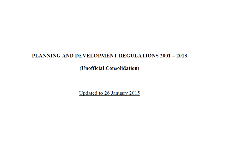 Planning and Development Regulations 2001 - 2015