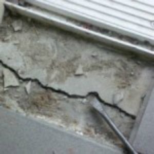 pyrite crack in floor